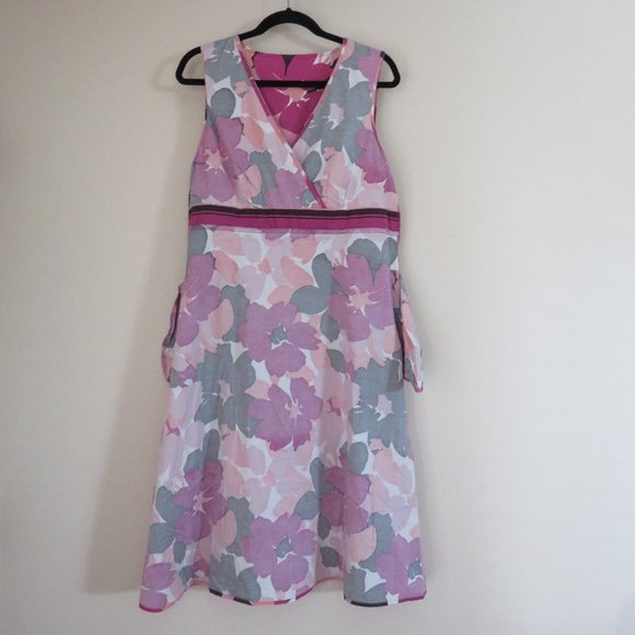 Croft & Barrow Sleeveless Dress | Pink Floral - Picture 6 of 11
